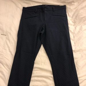 Gap Skinny Ankle Navy Polka Dot Pant sz 14